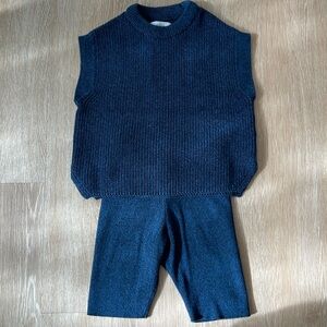 ZARA Knit Top and Bottom Girls size 6-7